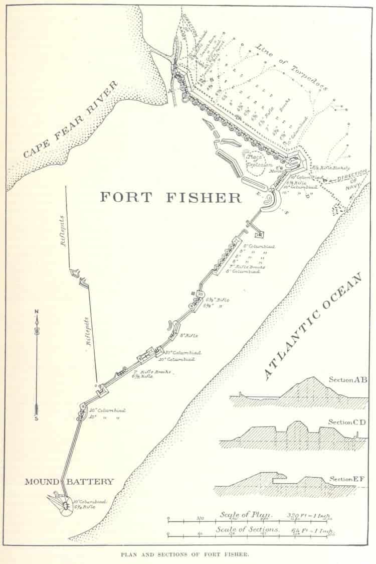 'fort fisher map' 'fort fisher diagram'